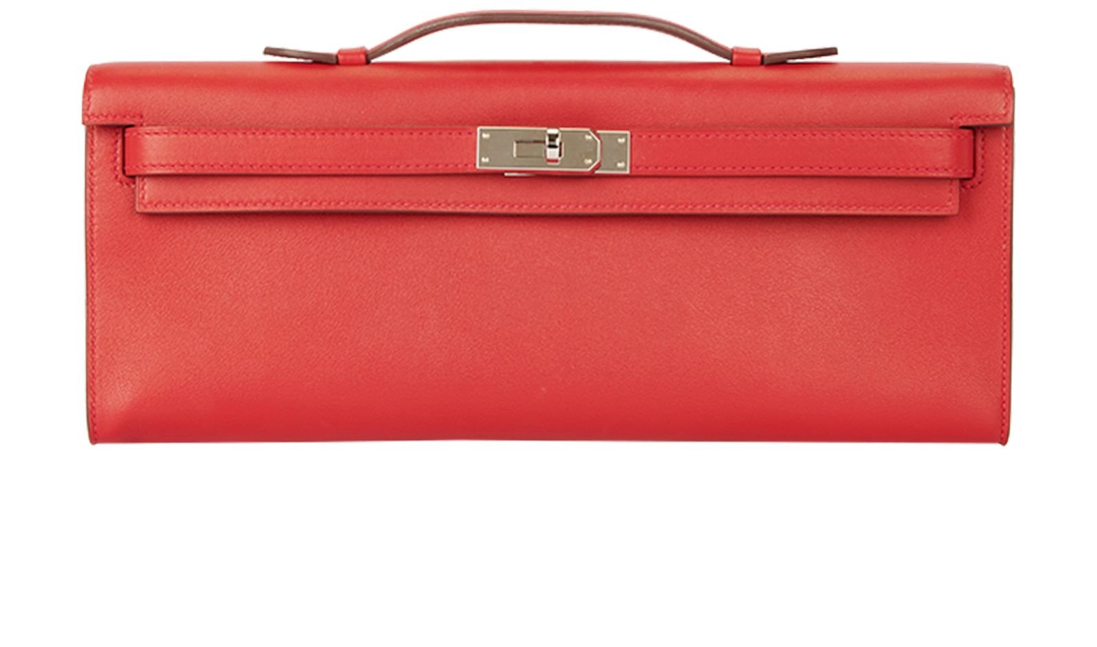 Hermes red clutch sale